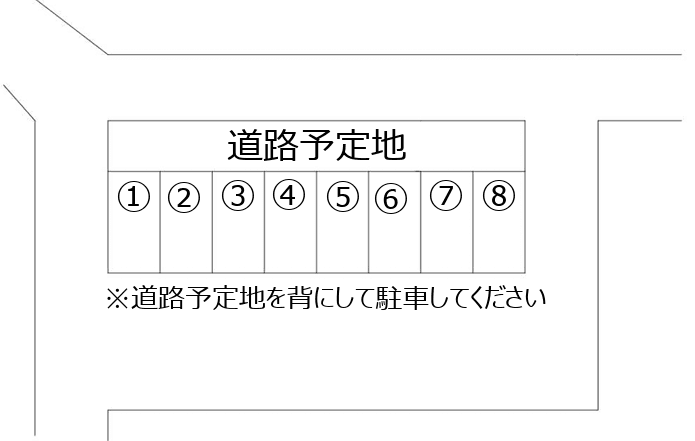 天ヶ瀬パーキングの駐車配置図