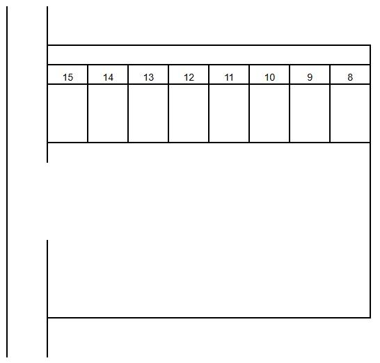 庄能三谷パーキングの駐車配置図