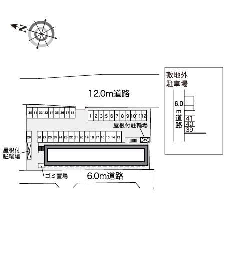 シーザリオ(40498) 敷地外駐車場の駐車配置図