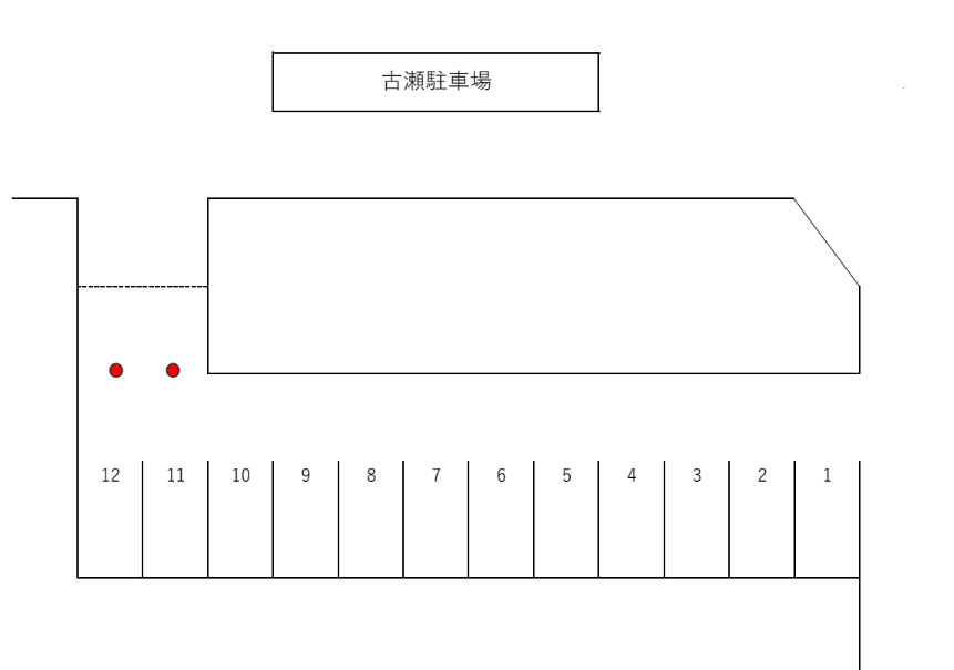 古瀬駐車場の駐車配置図