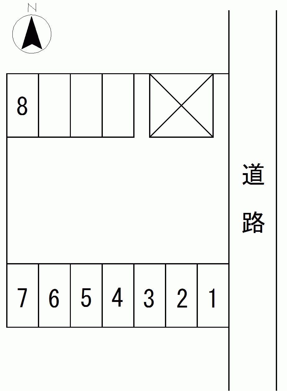 山土内町駐車場の駐車配置図