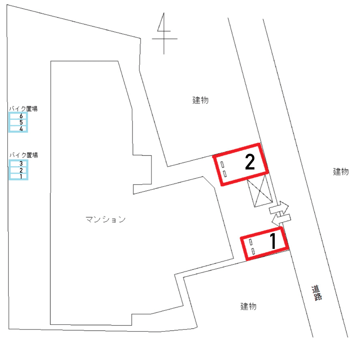 FK墨田区八広2丁目駐車場の駐車配置図
