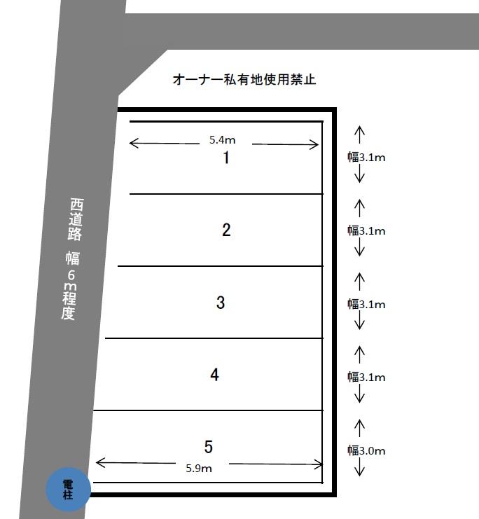 パークTOMOの駐車配置図