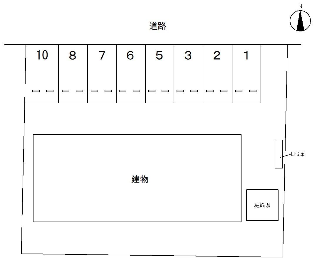 83230DUPLEX ハーベストの駐車配置図