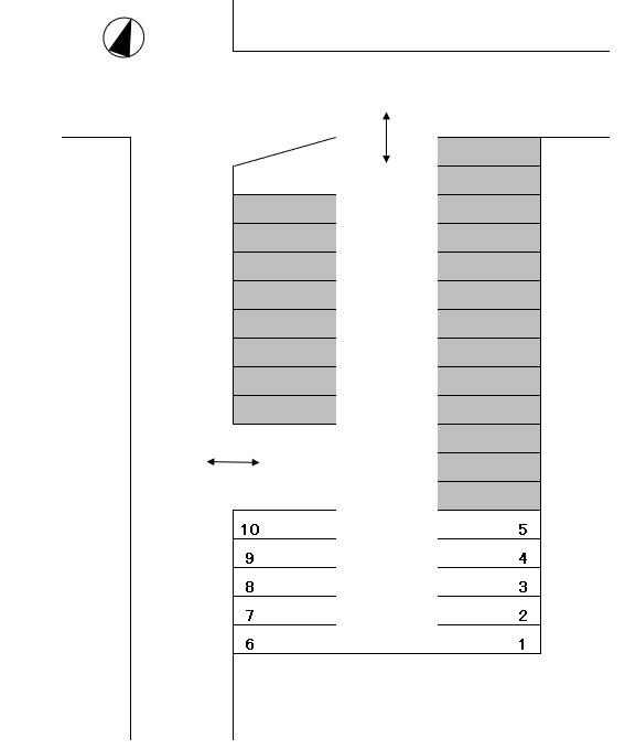ザグザグ第2駐車場の駐車配置図