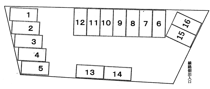 北助松の駐車配置図