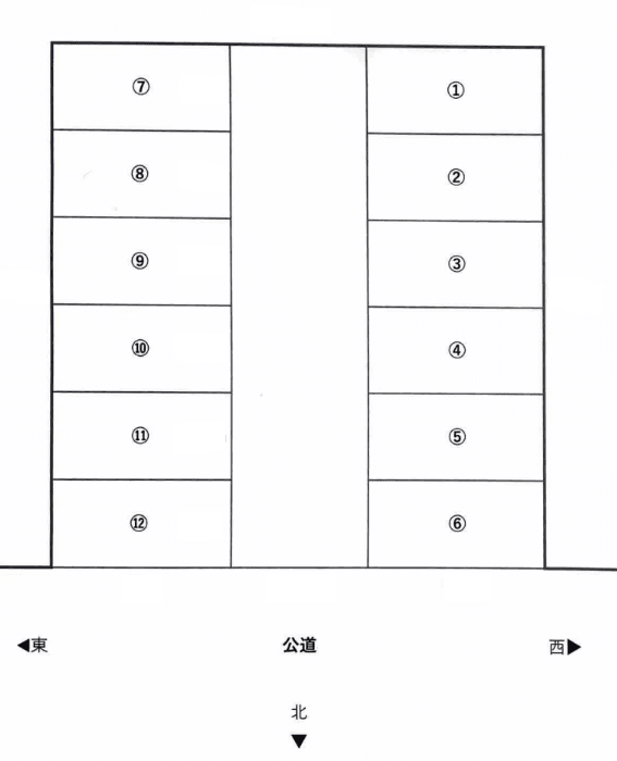 八潮8丁目第2駐車場の駐車配置図