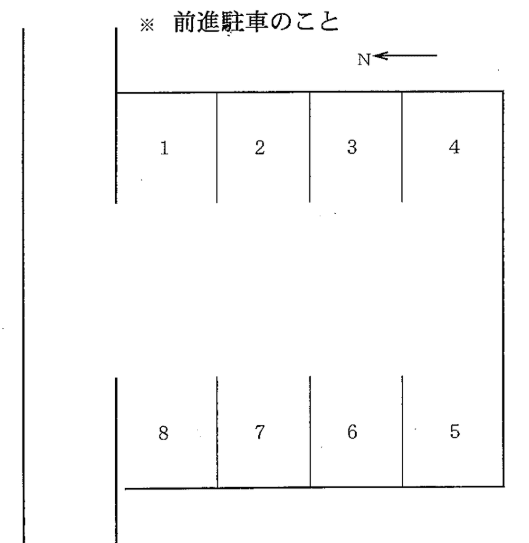 ジュネスⅢ駐車場の駐車配置図