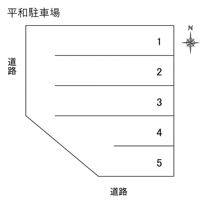 平和駐車場の駐車配置図