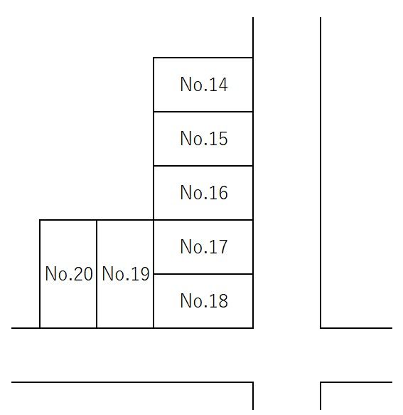 東淵野辺5丁目河本照子駐車場の駐車配置図