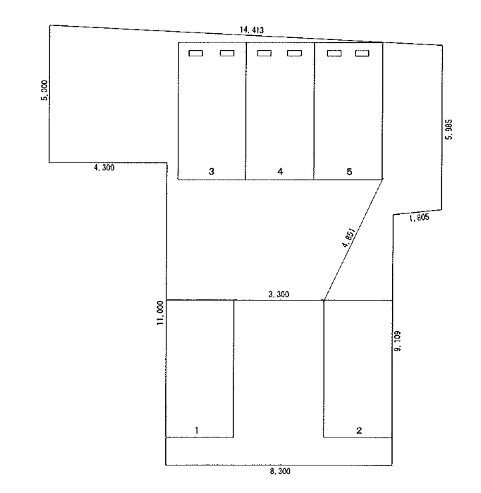 妙照寺柳生町第2駐車場の駐車配置図