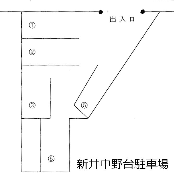 新井中野台駐車場の駐車配置図