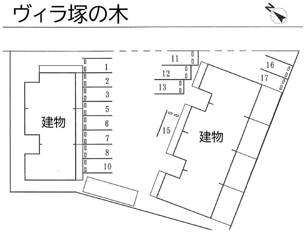 ヴィラ塚の木の駐車配置図