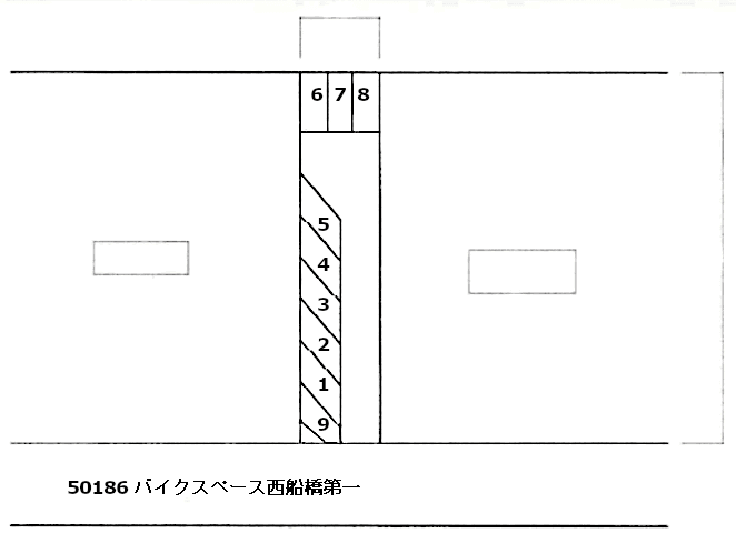 【50186】バイクスペース西船橋第一の駐車配置図