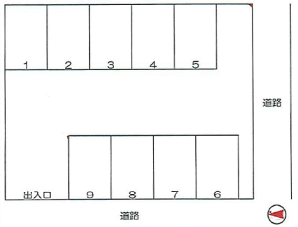 安田駐車場の駐車配置図