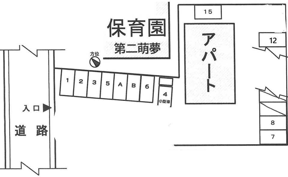 南区大谷口野口駐車場の駐車配置図