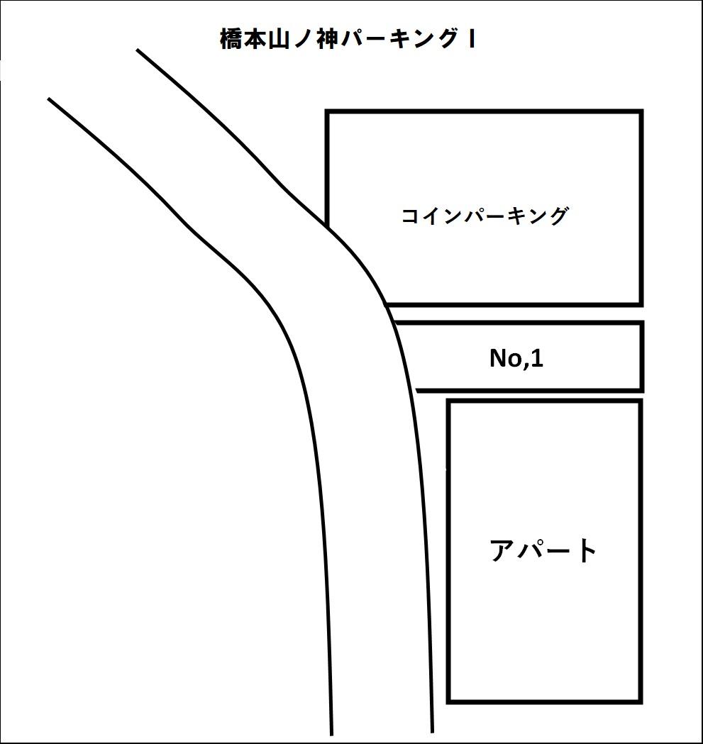 橋本山ノ神パーキングⅠの駐車配置図