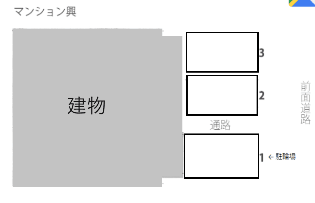 マンション興の駐車配置図