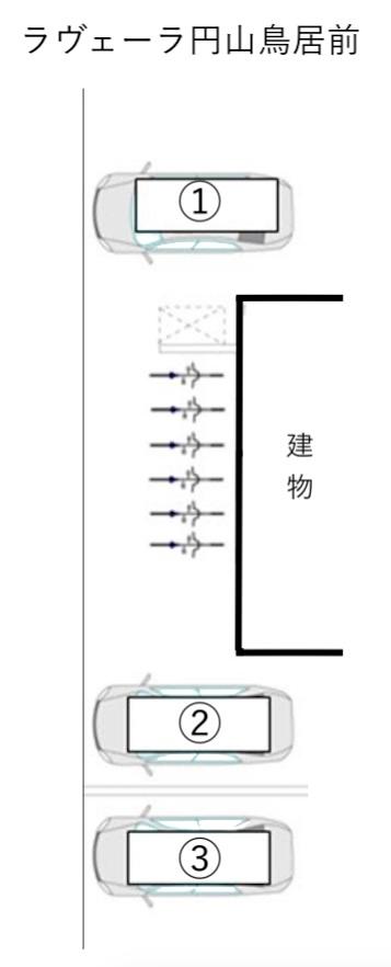 ラヴェーラ円山鳥居前の駐車配置図