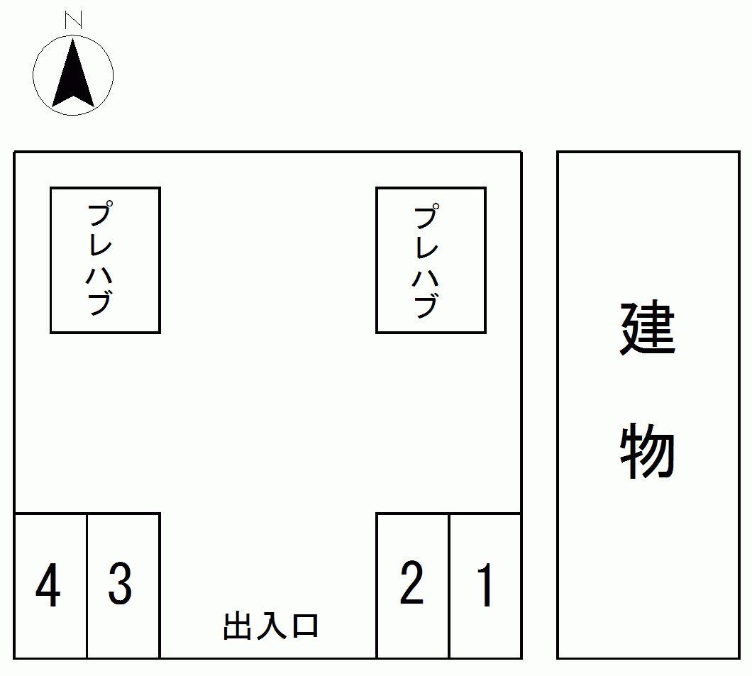 名高儀駐車場の駐車配置図