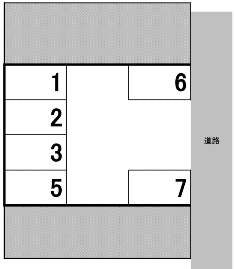 緑町駐車場の駐車配置図