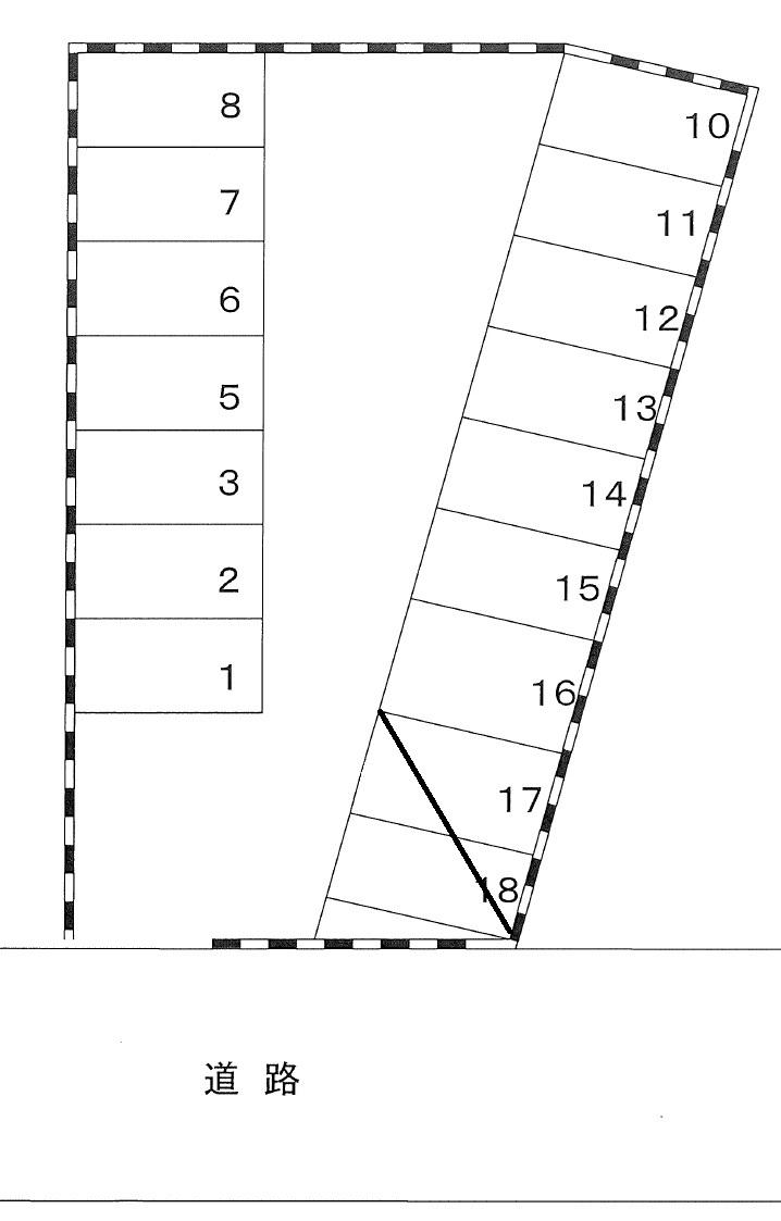 高橋駐車場の駐車配置図