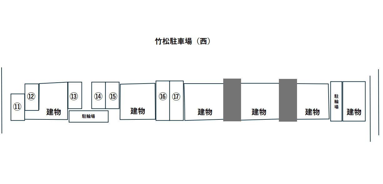 竹松駐車場(西)の駐車配置図
