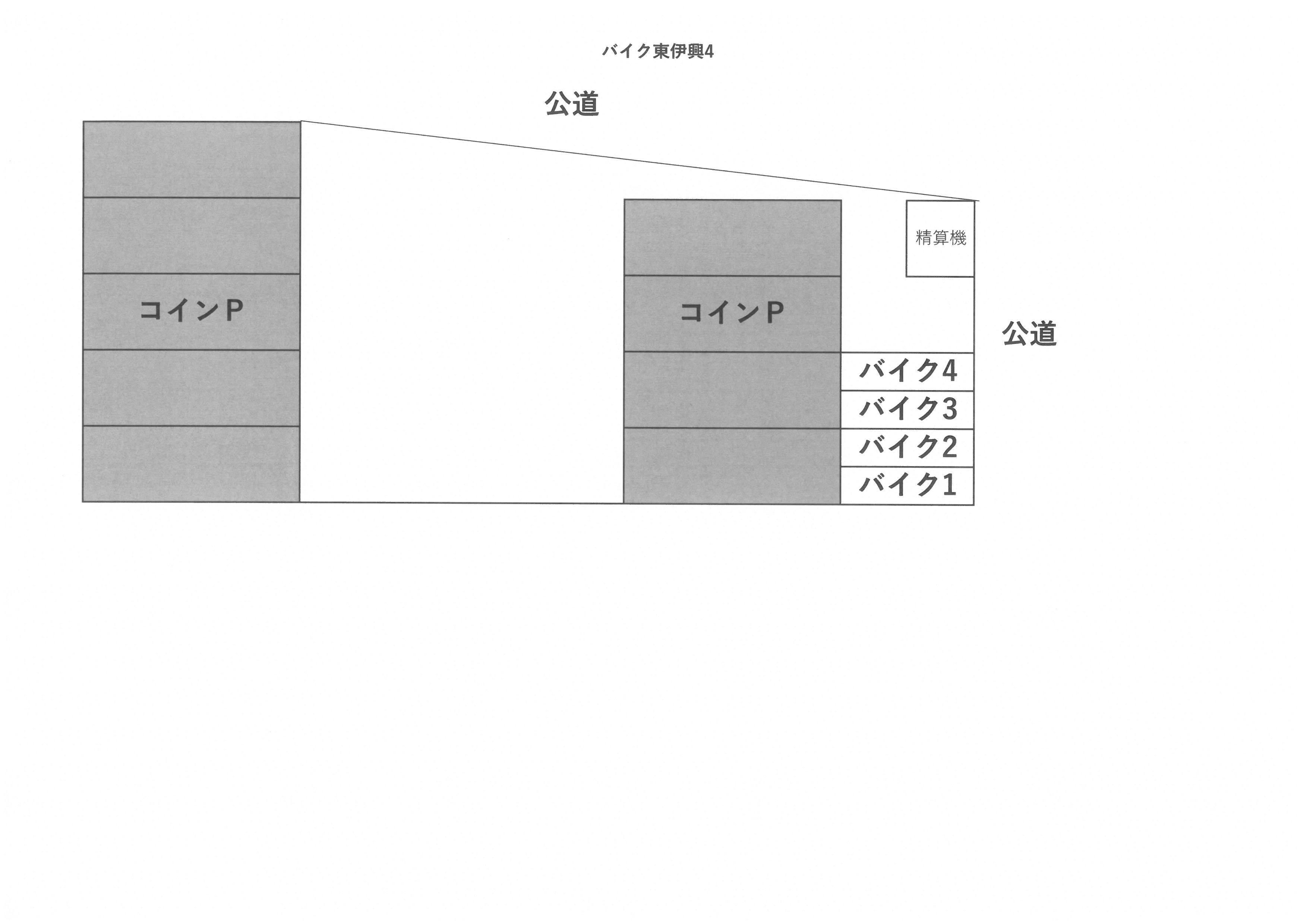 PARKMAXバイク東伊興第4の駐車配置図