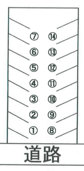 伊勢町3丁目駐車場の駐車配置図