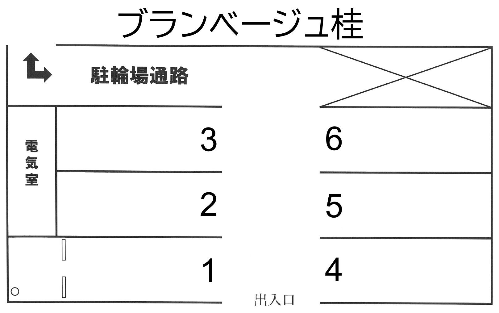 ブランベージュ桂の駐車配置図