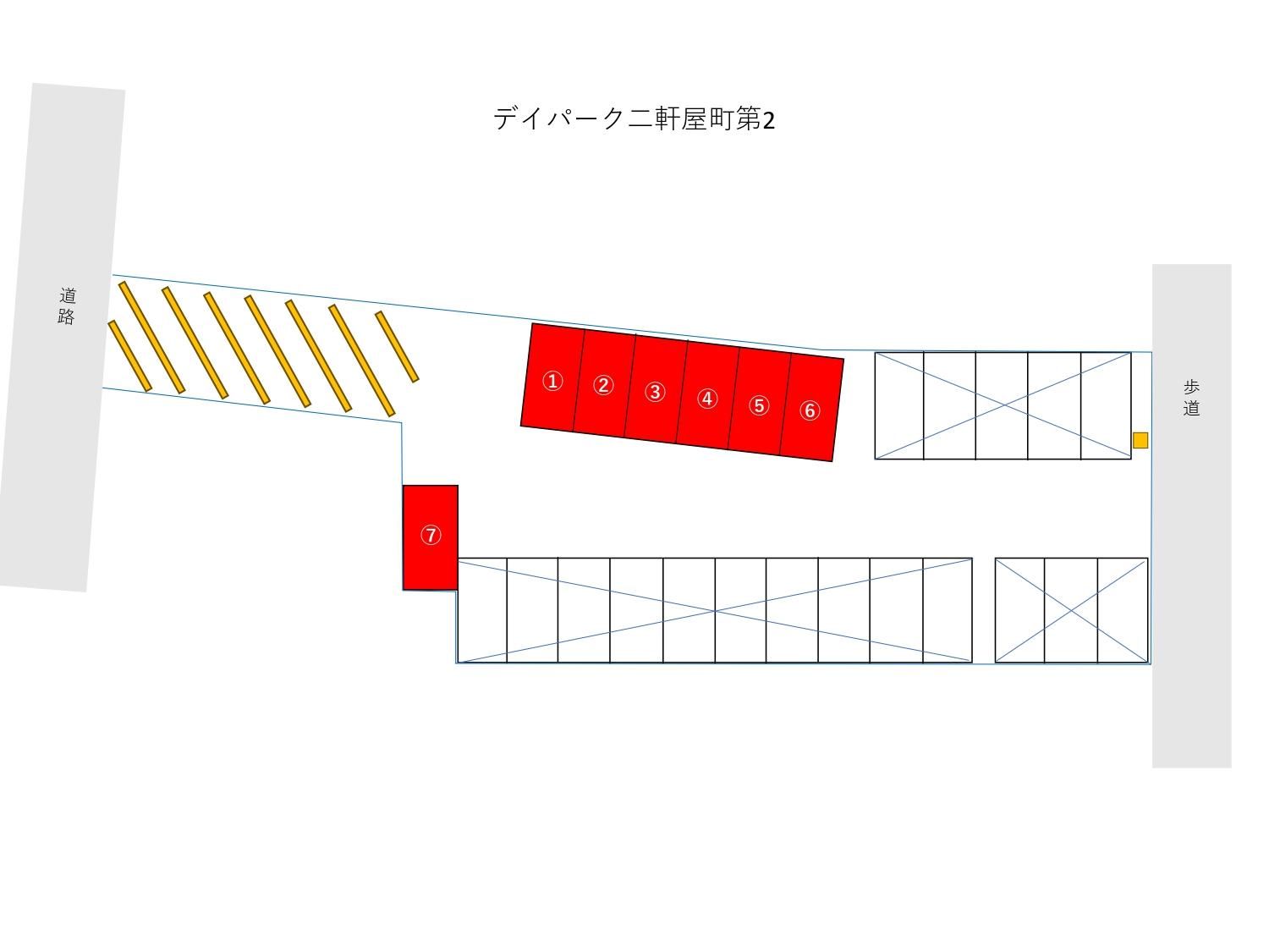 デイパーク二軒屋町第2の駐車配置図