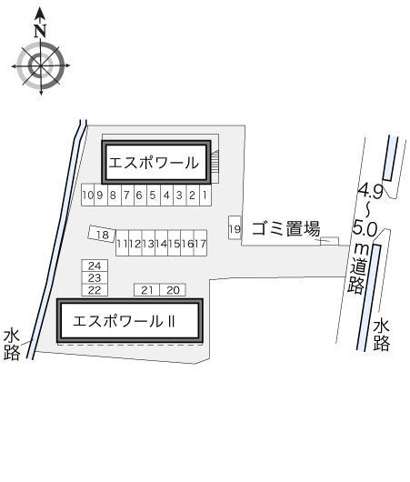 エスポワールⅡ(14655)の駐車配置図