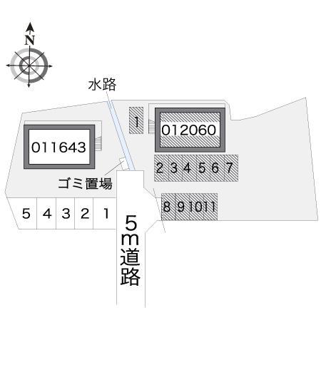 中田Ⅱ(12060)の駐車配置図