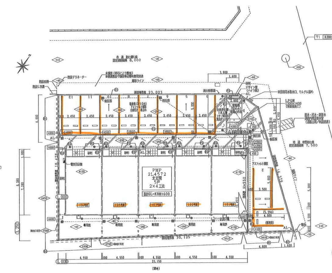 Harvestの駐車配置図