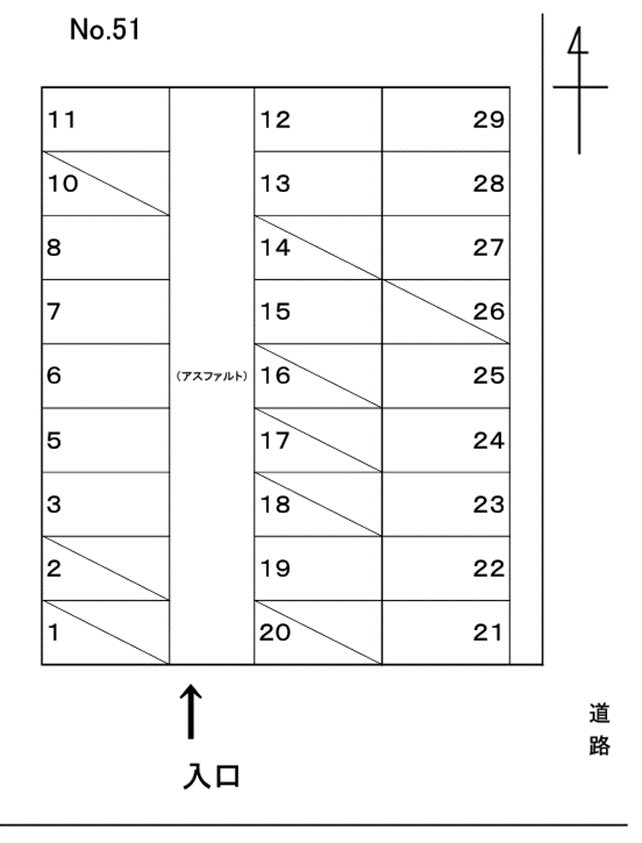 犬山-51の駐車配置図