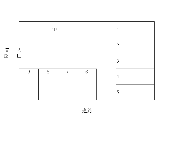 南高江7丁目駐車場の駐車配置図