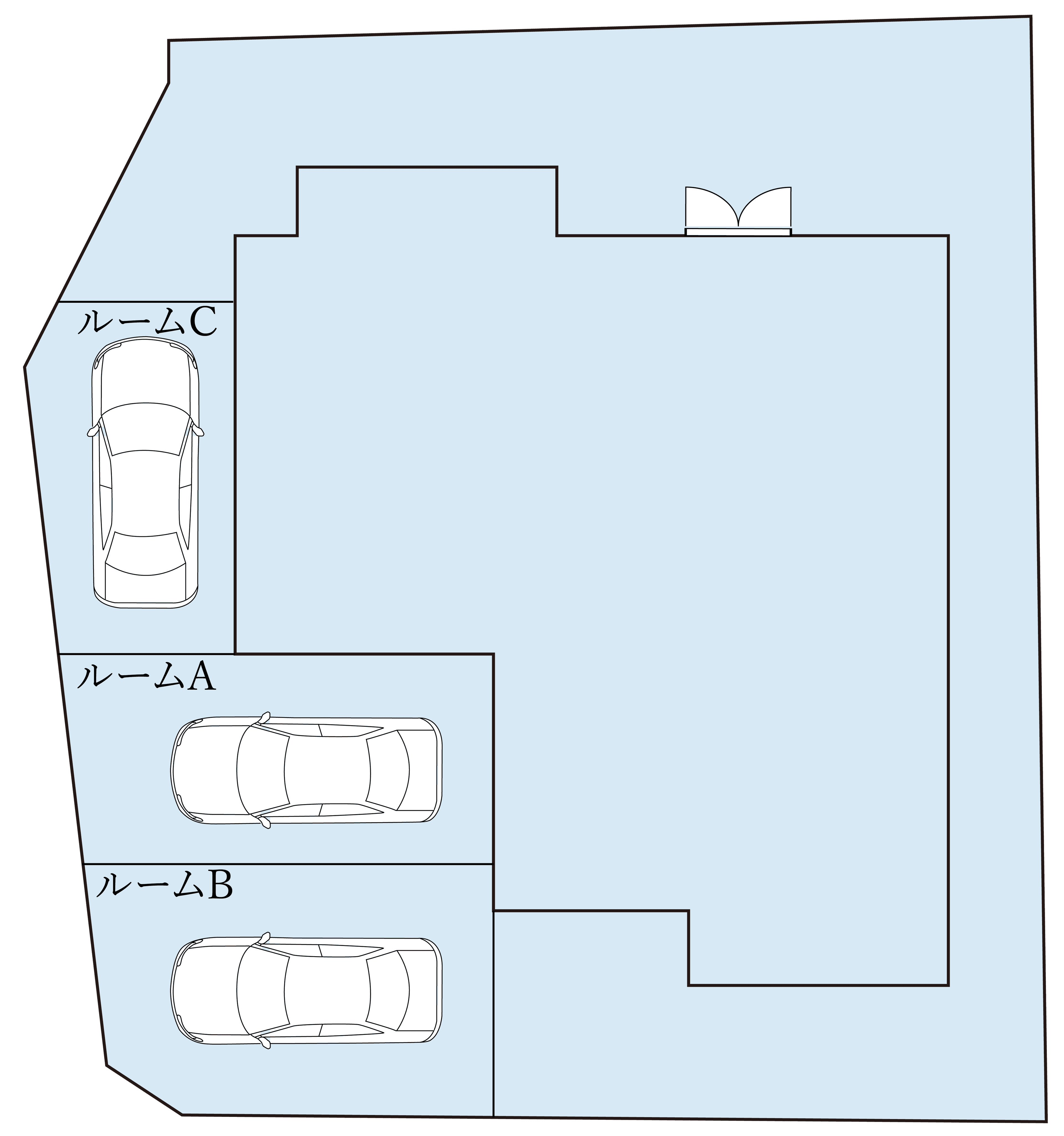 セピアロッヂ壱番館の駐車配置図