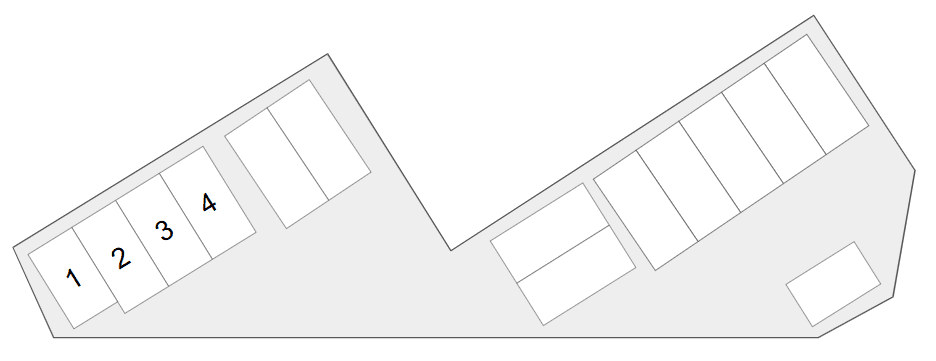 都島中通駐車場の駐車配置図