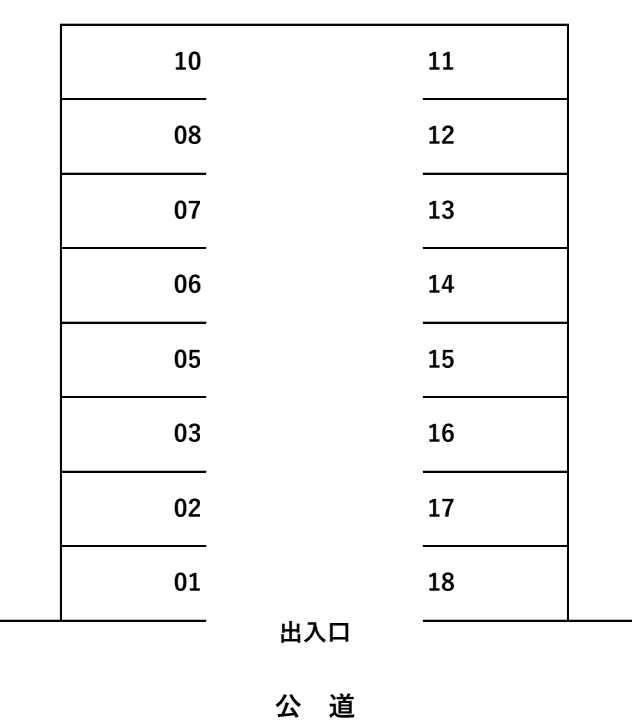 斎藤(羽根北)駐車場の駐車配置図