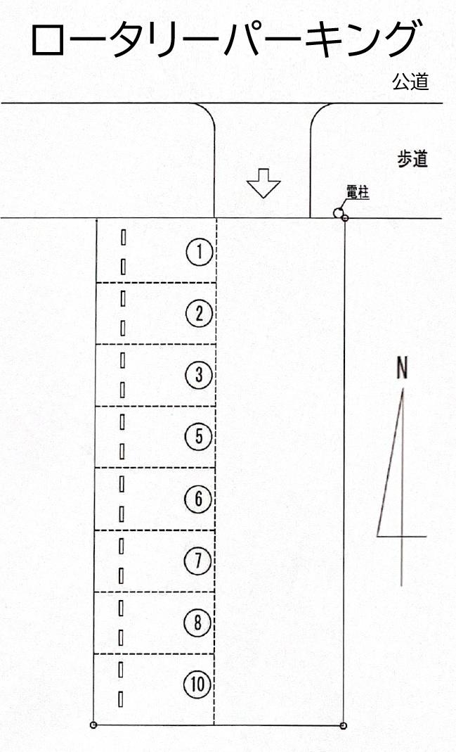 ロータリーパーキングの駐車配置図