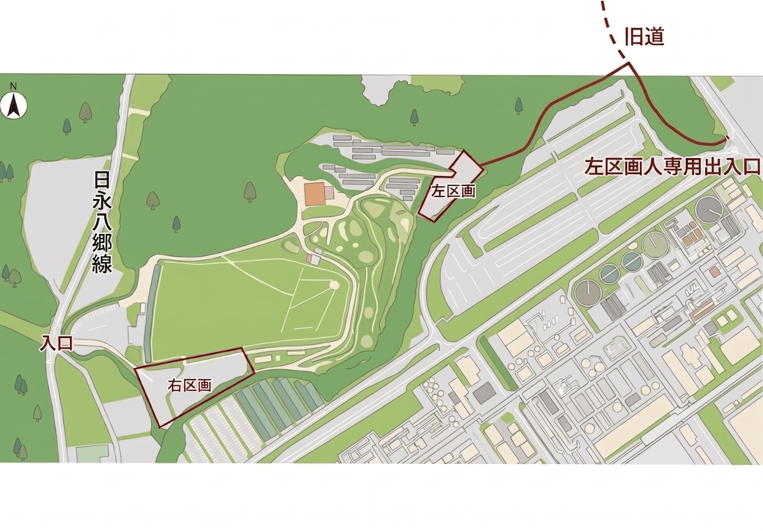 山之一色ゴルフ練習場月極駐車場_左区画の外観・駐車場イメージ1枚目