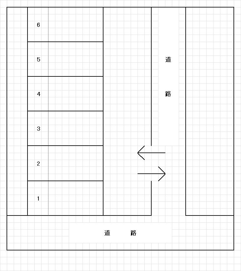 第1鈴木駐車場の駐車配置図