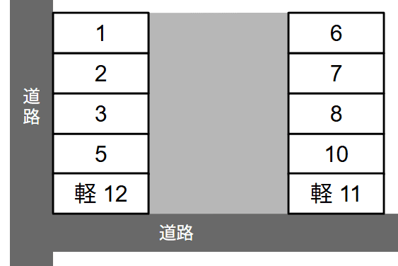 タナベパーキングの駐車配置図