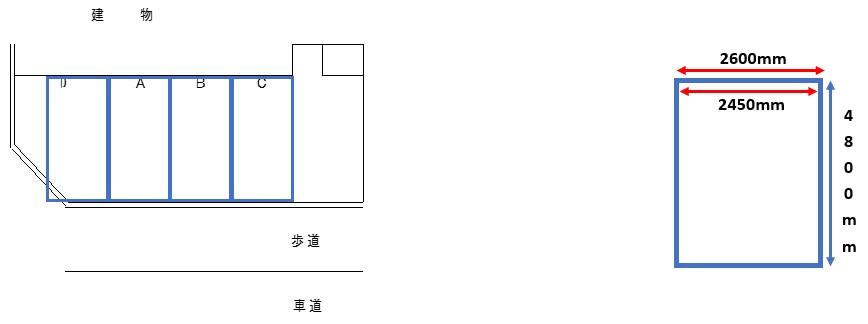 松村Oパーキングの駐車配置図