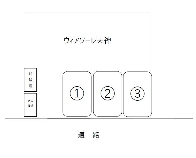 ヴィアソーレ天神駐車場の駐車配置図