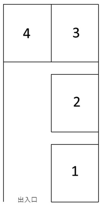 下鴨前萩町ガレージの駐車配置図