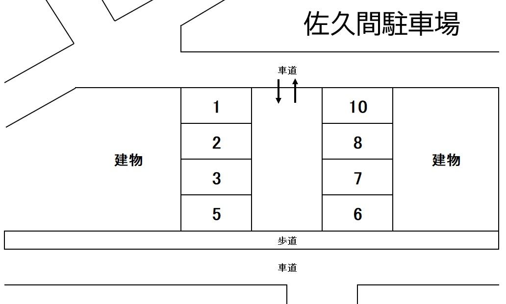 佐久間駐車場の駐車配置図