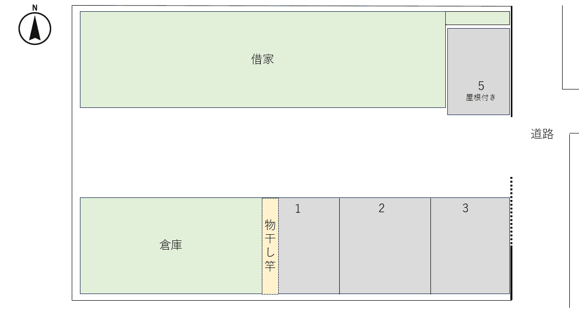 和歌山黒田(YK)駐車場の駐車配置図