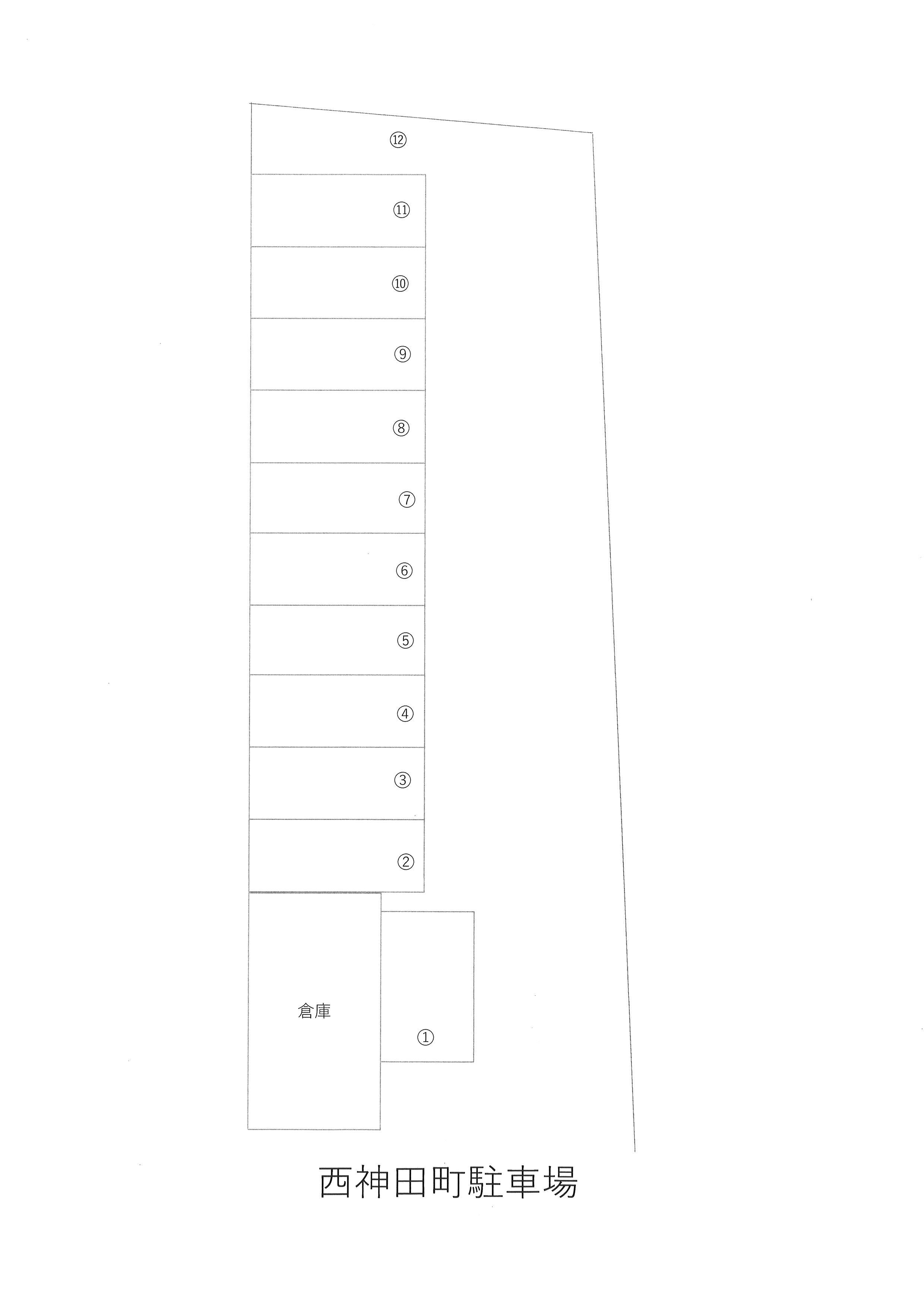 西神田町駐車場の駐車配置図