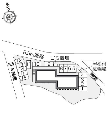 デュー(34361)の駐車配置図